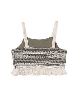 Haut en crochet vert Mayoral pour fille