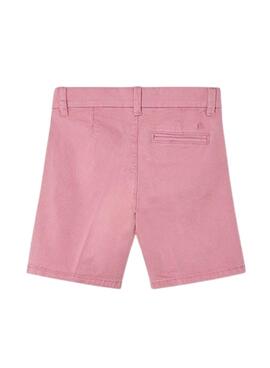 Bermuda Mayorale en sarga básica rosa para niño