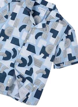 Chemise Mayoral Resort bleue perle pour fille