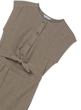 Singe long Mayoral en tricot vert pour fille