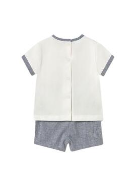 Ensemble de shorts Mayoral Star bleu pour bébé.