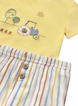 Ensemble Mayoral pantalon Sunny jaune pour bébé.
