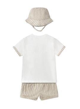 Ensemble beige pantalon et chemise pour bébé de Mayoral