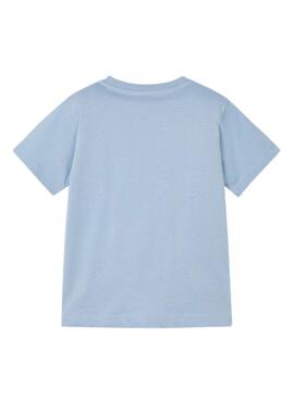 T-shirt Mayoral avec motif perle bleu pour garçon.