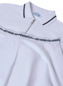 Ensemble jupe et polo bleu pour fille par Mayoral