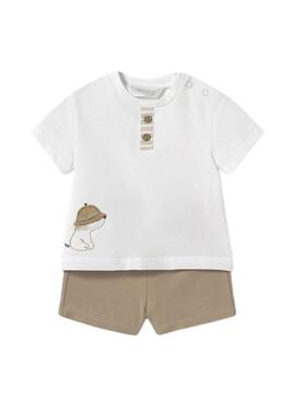 Ensemble 4 pièces Mayoral Frappe beige pour bébé