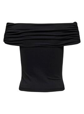 Top Only noir Ogea Bardot pour fille