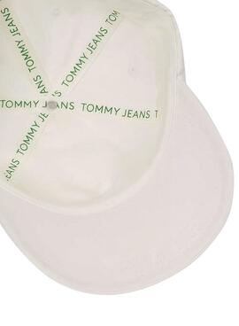 Casquette Tommy Jeans Heritage blanche pour femme.