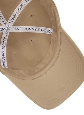 Casquette Tommy Jeans Linear beige pour homme et femme