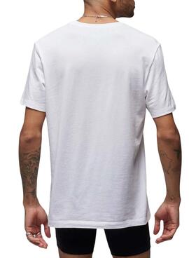Paquet de deux t-shirts Jordan Flight Base blanc pour homme.