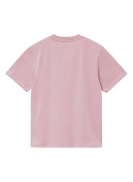 T-shirt Carhartt Script rose pour femme.