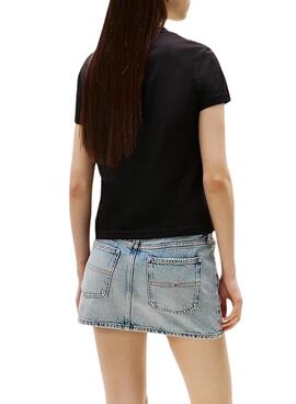 T-shirt Tommy Jeans Bubble noir pour femme