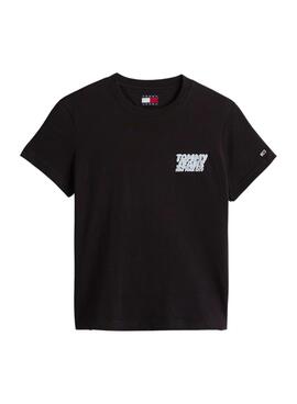 T-shirt Tommy Jeans Bubble noir pour femme