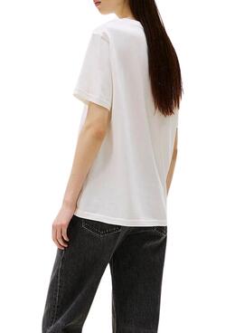 T-shirt Tommy Jeans Varsity beige pour femme