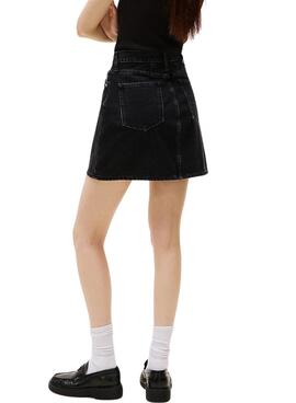 Jupe Tommy Jeans Mom noire pour femme