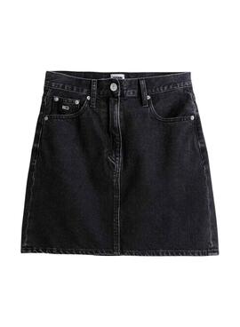 Jupe Tommy Jeans Mom noire pour femme