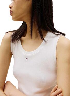 Débardeur blanc pour femme Tommy Jeans Tank Top