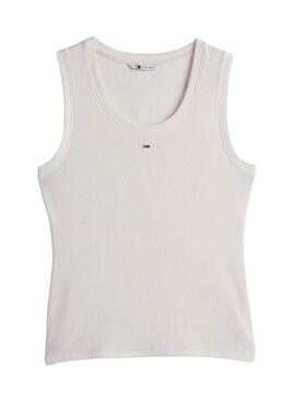 Débardeur blanc pour femme Tommy Jeans Tank Top