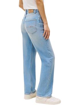 Jean Tommy Jeans Layla en denim clair pour femme