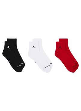 Ensemble de 3 paires de chaussettes Junior Jordan Jumpman Crew multicolores pour garçon et fille