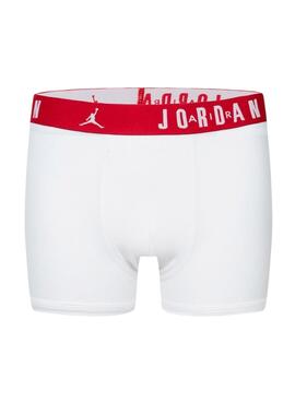 Ensemble de trois boxers Jordan Flight Cotton multicolores pour hommes.