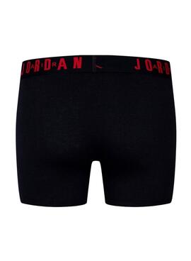 Ensemble de trois boxers Jordan Flight Cotton multicolores pour hommes.
