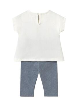 Ensemble de leggings blancs pour bébé Mayoral.