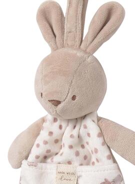 Peluche Mayoral beige avec sucette pour bébé
