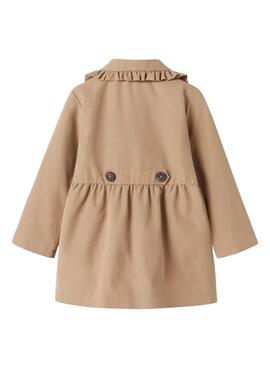Manteau beige pour fille de la marque Name It, modèle Madelin Trench Coat.