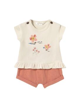 Ensemble Mayoral en tricot 4 pièces orange pour bébé