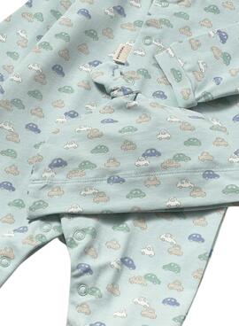 Barboteuse longue Mayoral bonnet vert pour bébé