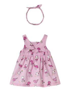 Robe Mayoral bandeau pétales roses pour bébé