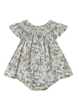 Robe Mayoral imprimée vert jade pour bébé