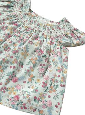 Robe Mayoral imprimée vert jade pour bébé
