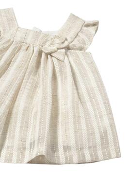 Robe Mayoral beige pour bébé pour une cérémonie
