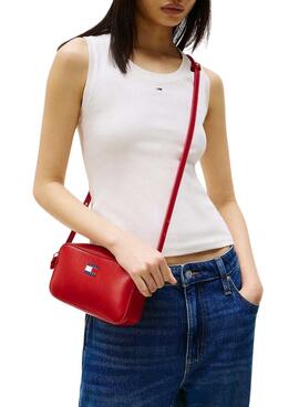 Sac Tommy Jeans Convertible Camera rouge pour femme