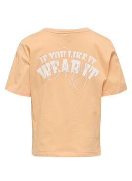 T-shirt Only Kids Bobba orange pour fille