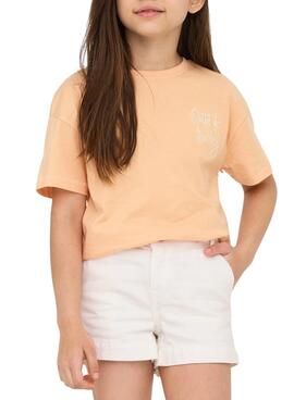 T-shirt Only Kids Bobba orange pour fille