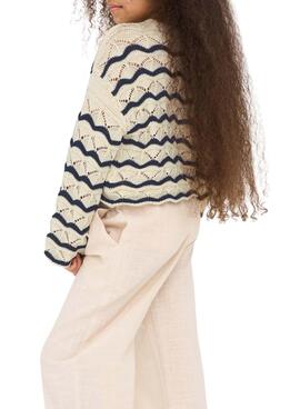 Maillot Only Kids Donna beige et marine pour fille