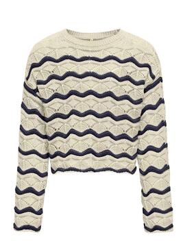 Maillot Only Kids Donna beige et marine pour fille