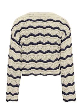 Maillot Only Kids Donna beige et marine pour fille