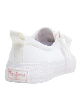 Chaussures Pepe Jeans Kenton blanches pour fille