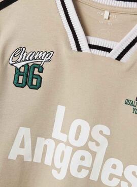 T-shirt Name It beige pour enfant.