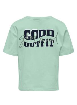T-shirt Only Kids Bobba turquoise pour fille