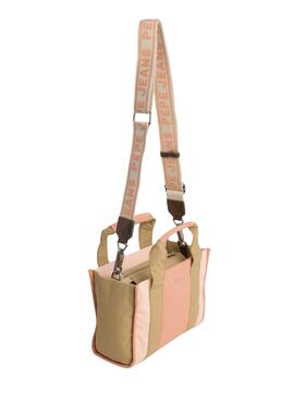 Sac à main Pepe Jeans Zadie rose et beige pour femme