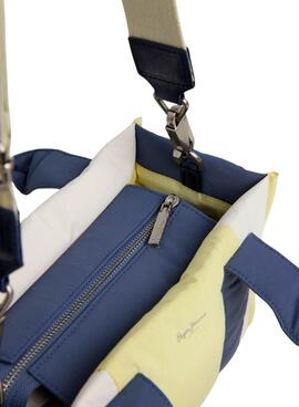 Sac à main Pepe Jeans Zadie bleu et jaune pour femme