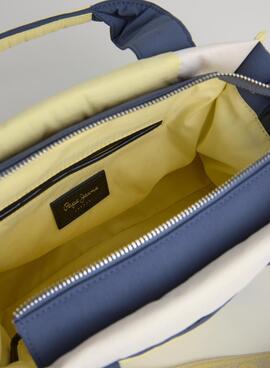 Sac à main Pepe Jeans Zadie bleu et jaune pour femme