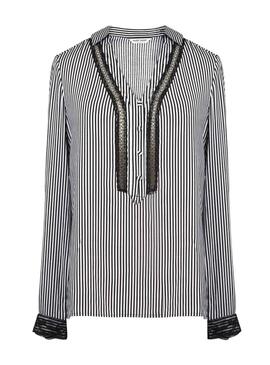 Chemise Naf Naf Stripes Femme Noire