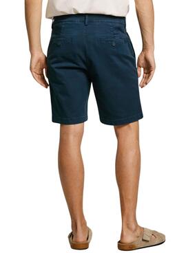 Bermudes Pepe Jeans Chino bleu marine pour homme.