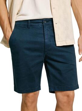 Bermudes Pepe Jeans Chino bleu marine pour homme.